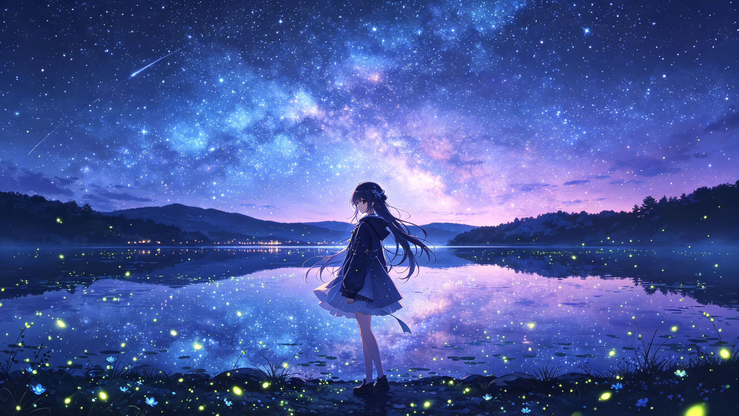 星空湖边